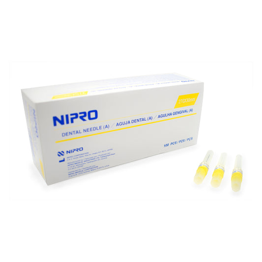 Aguja Dental 27G x 30mm x 100 pcs. NIPRO.